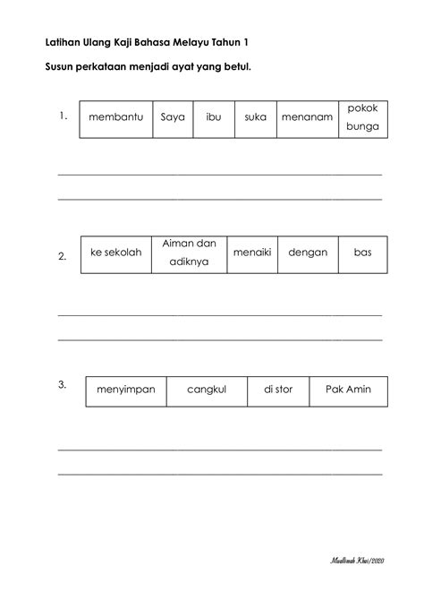 Latihan Bahasa Melayu Tahun 1 2017 Soalan Bahasa Melayu Tahun 3 Sjk