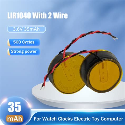 Lir Lir V Mah Li Ion Rechargeable Battery With Wire For