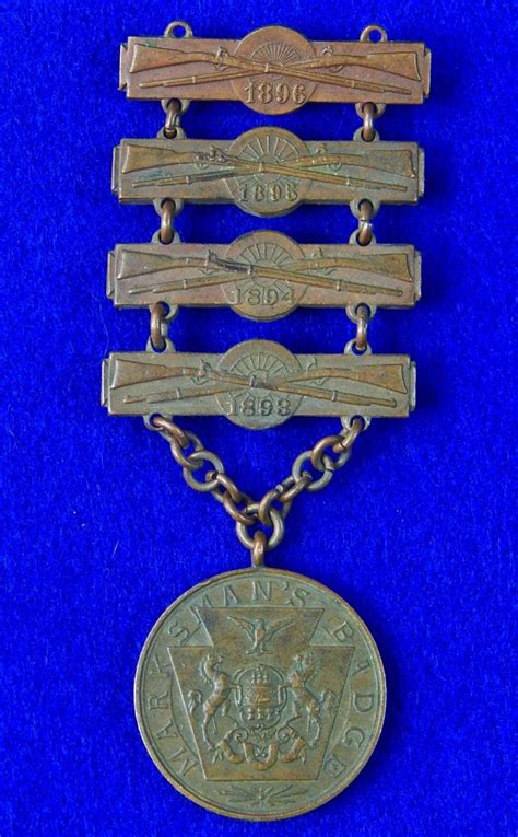 Us 1896 Ngp Pennsylvania National Guard Sharpshooter Marksman Medal Or