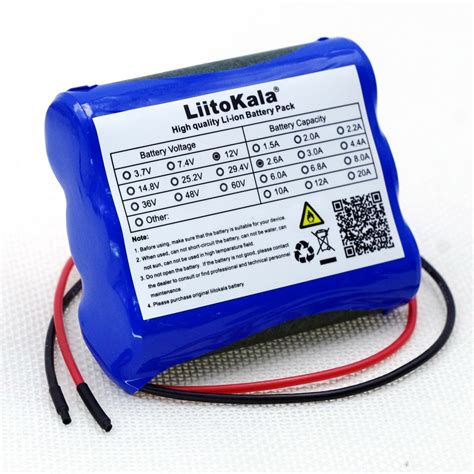 Liitokala Paquete de batería de iones de litio 2600 12 V 18650 mAh