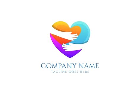 Premium Vector Heart Hand Logo Design