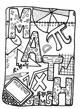 Math Notebook Cover Coloring Page Coloring Pages