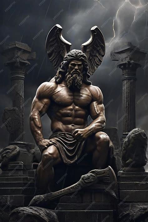 Premium Photo Stoicism Motivation Muscular Stoic Statues Dark Ancient