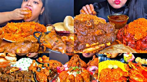 Asmr Eating Spicy Mutton Biryani Chicken Curry Egg Curry Best