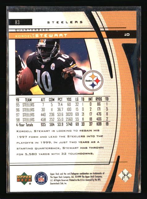 Upper Deck Black Diamond Diamond Cut Kordell Stewart For