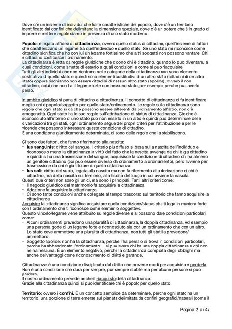 Riassunto Esame Ordinamento Costituzionale E Diritti Alla Persona Prof