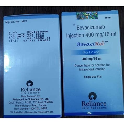 Bevacirel Mg Ml Bevacizumab Injection Reliance Life Science At