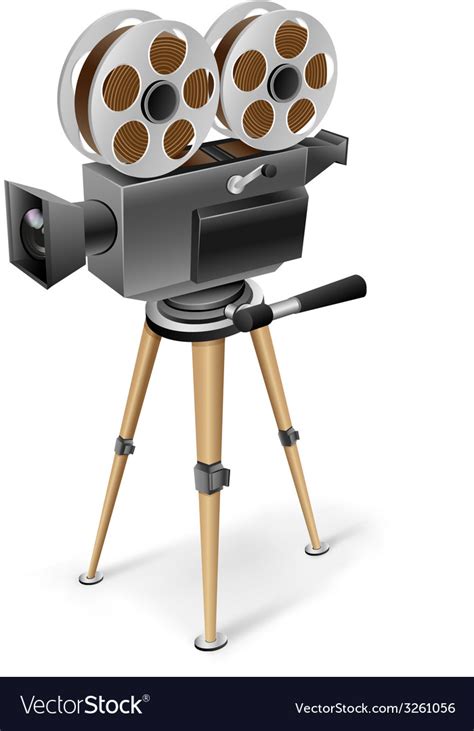 Retro Cinema Camera Royalty Free Vector Image VectorStock