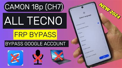 All Tecno Camon 18p CH7 FRP Bypass Google Account Unlock New