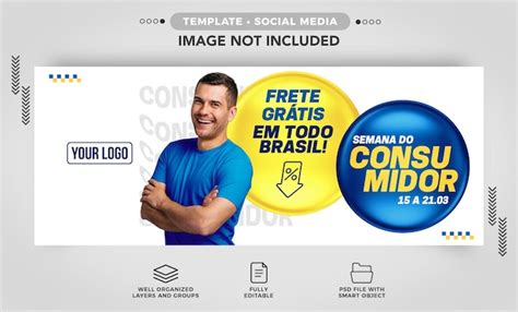 Banner de mídia social semana do consumidor PSD Premium