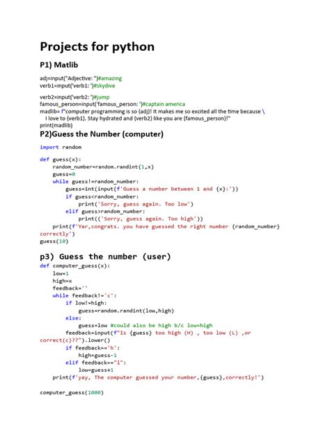 Projects For Python Pdf