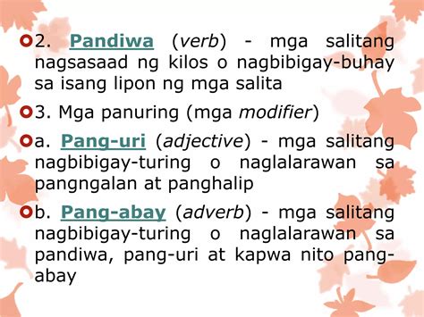 Bahagi Ng Pananalita Ppt