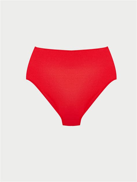 LCW DREAM Kırmızı Kadın Düz Bikini Alt S KJ Z Q B LCW