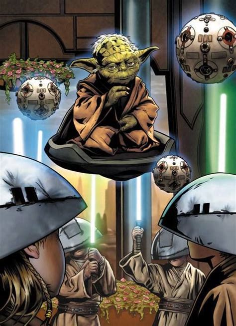 Yoda training younglings in the Jedi Temple | Star wars illustration, Star wars yoda, Star wars ...