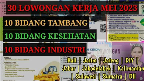 Lowongan Kerja Terbaru Hari Ini Mei Info Loker Terbaru Mei