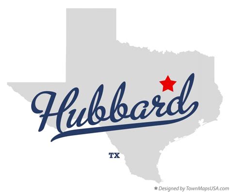 Map of Hubbard, TX, Texas