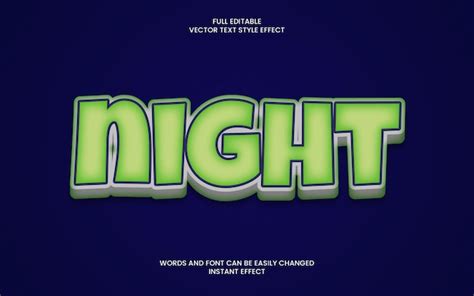 Premium Vector Night Text Effect