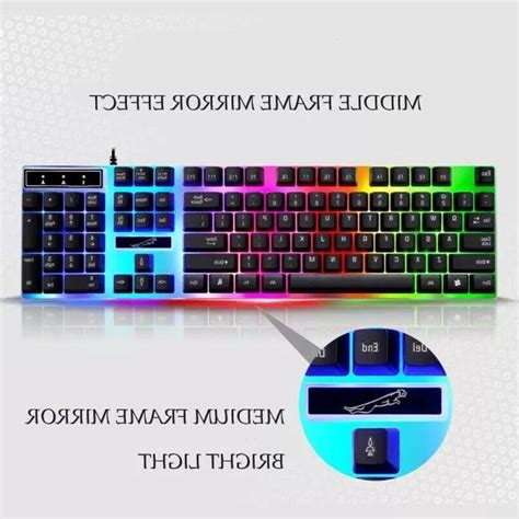 Rainbow Gaming Keyboard And Mouse Set Multi-Color Changing