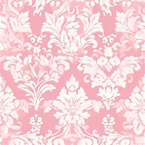 Premium AI Image A Pink Floral Wallpaper With A Floral Pattern