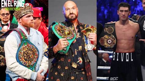 Canelo Álvarez Dmitry Bivol Tyson Fury y todos los campeones