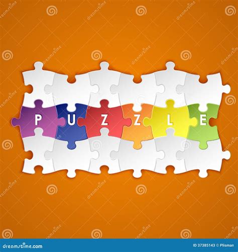 Abstract Colored Group Puzzle Background Stock Vector Illustration Of