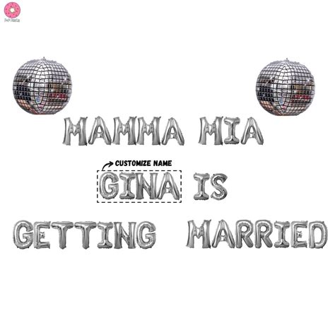 Custom Mamma Mia Shes Getting Married Bachelorette Banner 16in Dancing Queen Bach Party Last