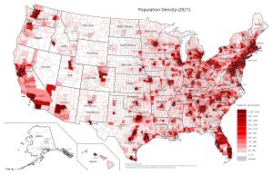 US Population Density (2021) - ECPM Langues