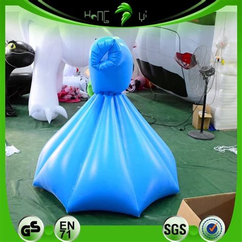 Hongyi Customized Inflatable Blue Clothes Dress Inflatable Skirt For