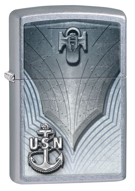 Us Navy Brushed Chrome Zippo Lightertabb Tabb Tobacco