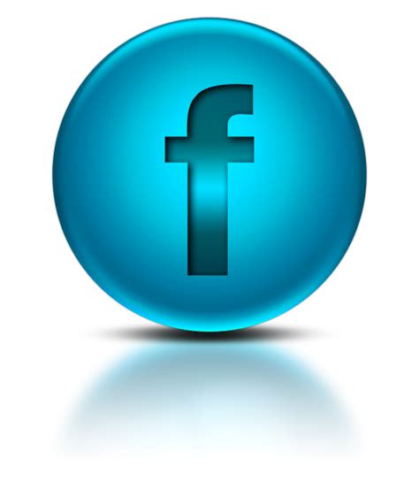 Blue Metallic Orb Icon Social Media Logos Facebook Logo