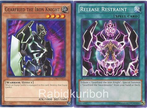 Yugioh Gearfried The Iron Knight Release Restraint NM Set EBay