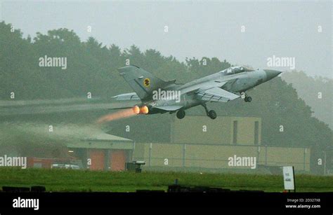 One Of Six Tornado F3 Aircraft Which Left Raf Leeming Heading For The