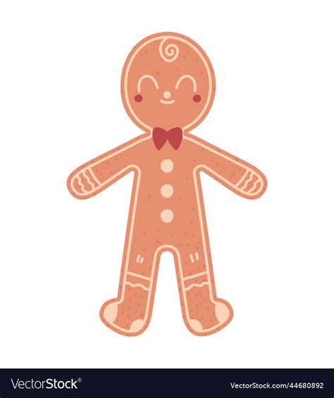 Christmas Gingerbread Man Royalty Free Vector Image