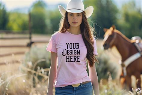 Western Women Cowgirl Free Mockup Graphic By Mockupstory Creative