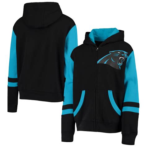 Youth Black Carolina Panthers Stadium Full-Zip Hoodie