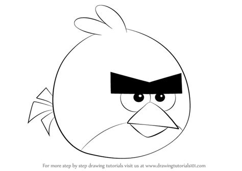 Step By Step How To Draw Red From Angry Birds