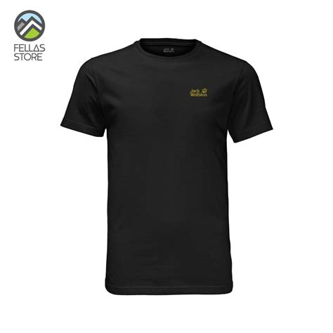 Jual Jack Wolfskin Essential T Shirt Black Shopee Indonesia