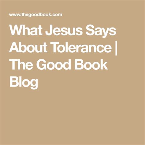 Jesus And Tolerance Artofit