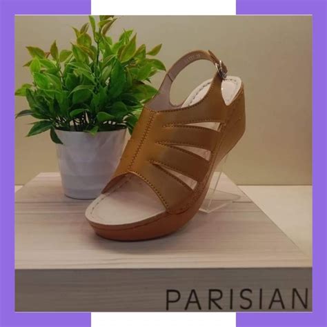 Parisian Womens Raizy Wedge Sandals Shopee Philippines