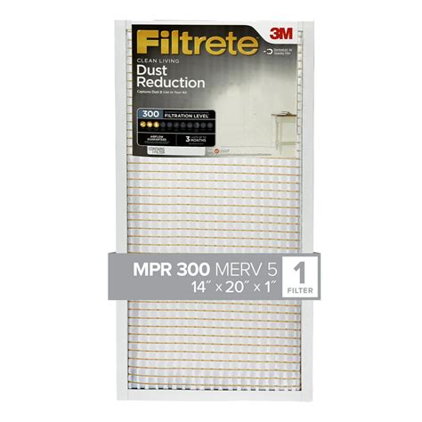 Filtrete 14x20x1 Merv 5 Dust Reduction Hvac Furnace Air Filter 300