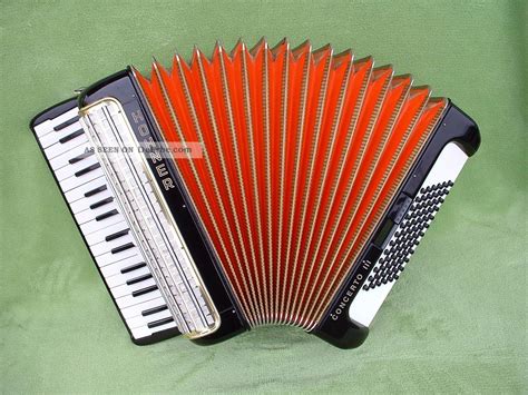 Hohner Concerto Iii Piano Akkordeon Germany Accordion 72 Bass Altes Akordeon Top