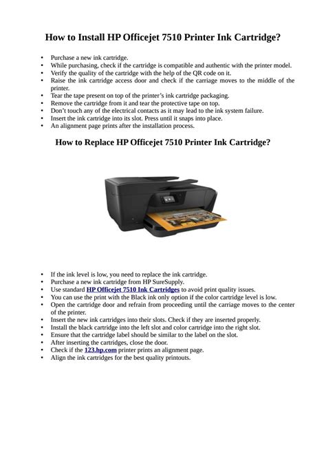 How To Install And Replace Hp Officejet 7510 Ink Cartridges By Jack Leach Issuu