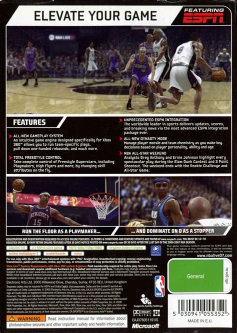 NBA Live 07 cover or packaging material - MobyGames