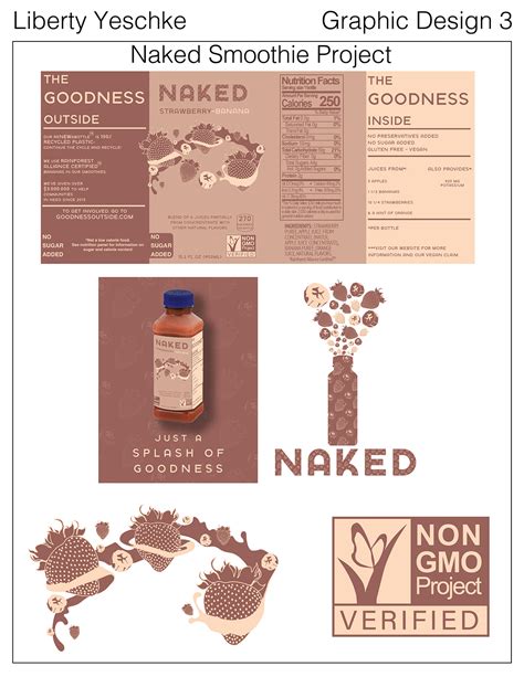 Naked Smoothiess Package Design And Assets Behance