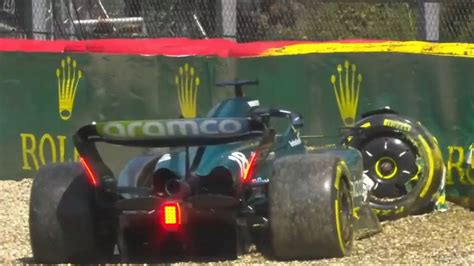 Fernando Alonso Suffers From Lance Strolls Belgian Gp Crash As Aston