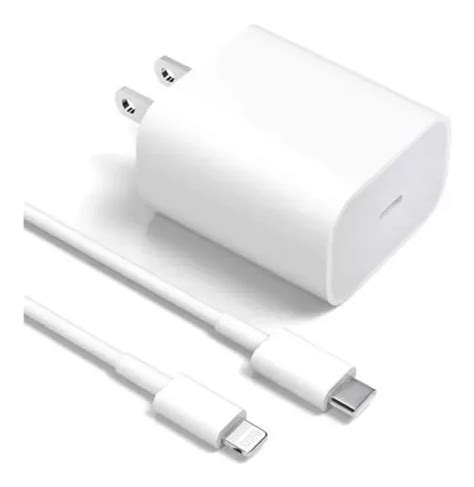 Cargador Para Celular Tipo Usb C 20w Compatible Ios Color Blanco