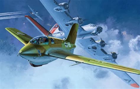 Wallpaper Messerschmitt Luftwaffe Comet German Rocket Interceptor