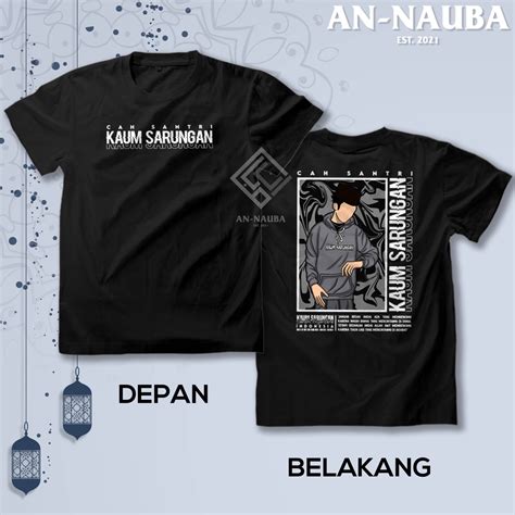 Jual KAOS SANTRI ISLAM KAUM SARUNGAN Baju Dakwah Islami Muslim