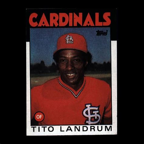 Topps Baseball Tito Landrum Base St Louis Cardinals Vg