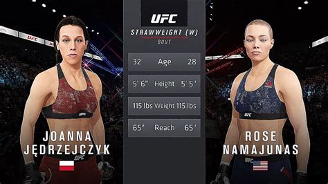 Joanna J Drzejczyk Vs Rose Namajunas Ufc Gameplay Legendary